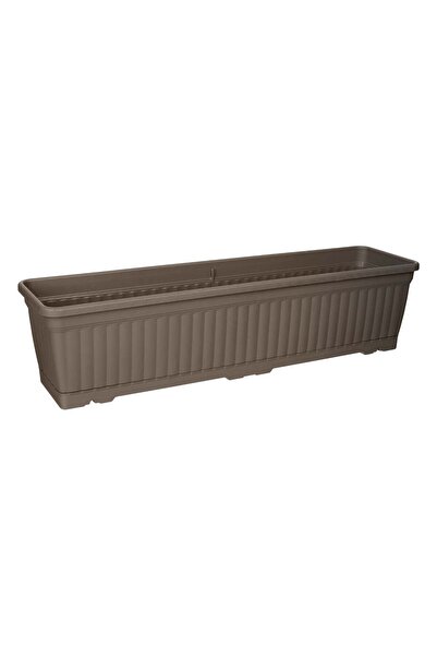 OEM Plastic Planter Mocca with Integrated Saucer 71x18.5x17cm - 15L
