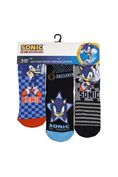 OEM Blue Black Gray Winter Socks with Patterned for Kids - 3 Pairs 31-34