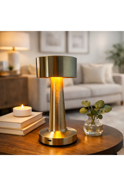 Atlantis Şarj Edilebilir Masa Lambası 21cm 3 Renk Dokunmatik