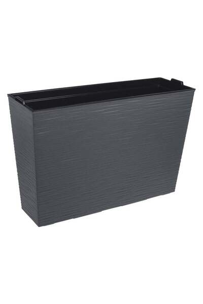 OEM Jardiniera din Plastic Antracit cu Recipient Intern 55x18x36cm - 28.5L