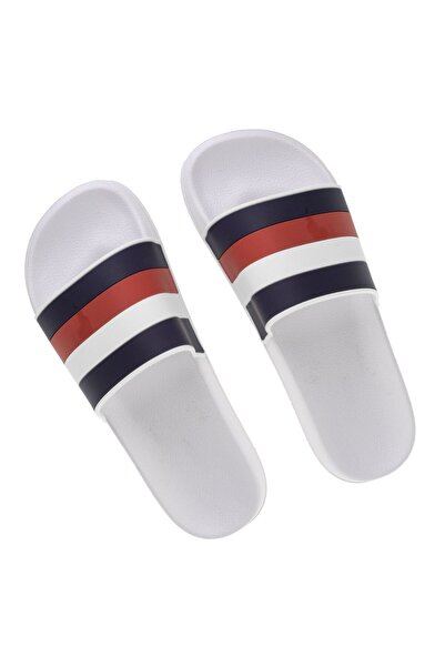 OEM White Slipper with Red Blue White Stripes for Men 45-46