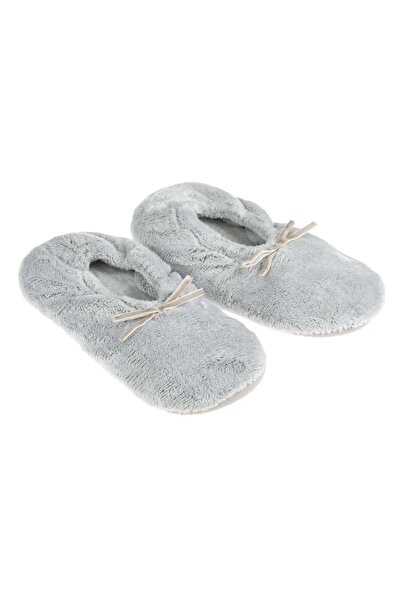 OEM Papuci Balerini de Iarna Gri cu Fundita pentru Femei 39-41