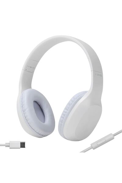 OEM White Foldable Headphones with Microphone Type-C