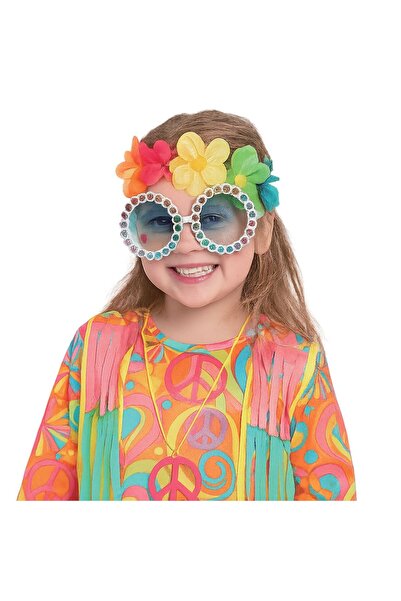 OEM Round Fancy Dress Glasses with Colorful Rhinestones