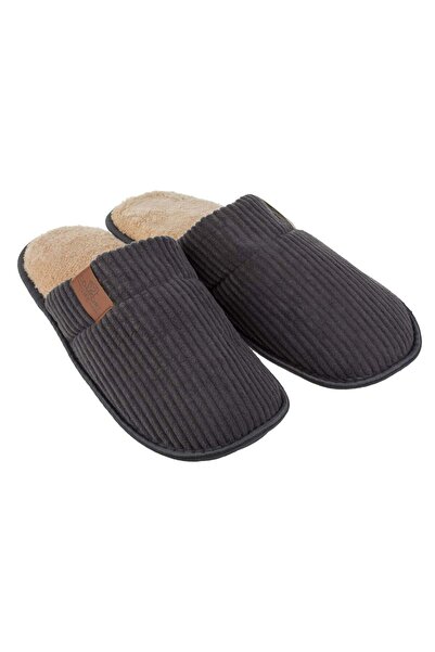 OEM Grey Winter Slipper with Brown Patch for Men 43-44