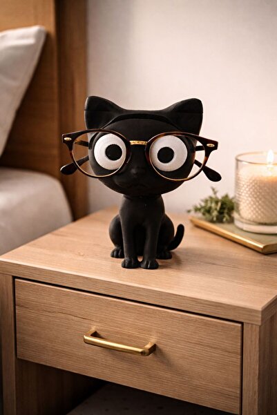 YK.3D.DESİGN Gözlük Tutucu Kedi Figürlü