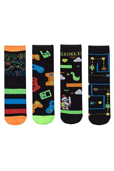 OEM Sosete Negre Game pentru Copii - 4 perechi 39-41