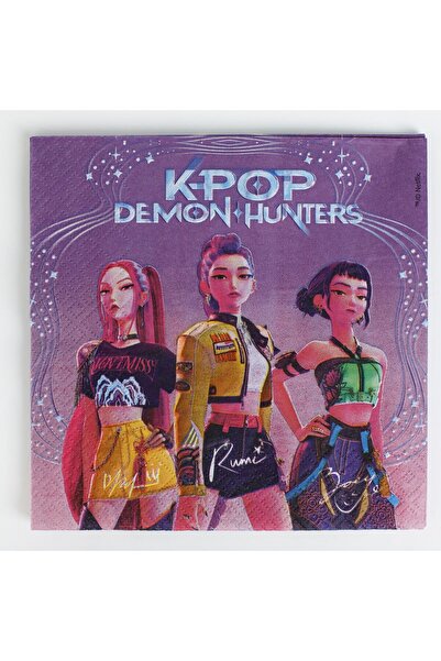 OEM 2-Ply Table Napkins Lilac K-POP Demon Hunters Pattern 33x33cm - 20pcs