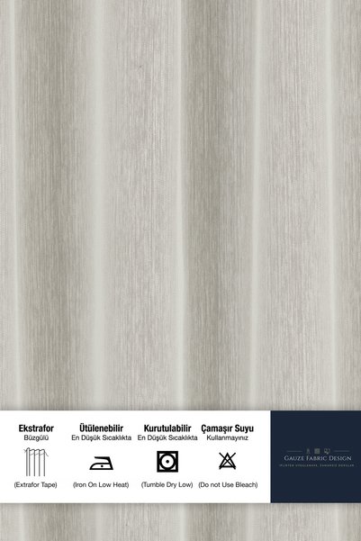 Gauze Fabric Design Luxury Silky Textured Bamboo Wrinkle-Free No-Iron Cream Extra-Structured High-Quality Tulle Curtain