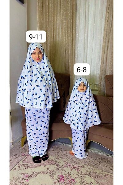 ALDAIYR 2Pcs Children's Prayer Dress Cotton Fabric