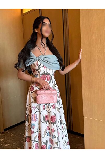 EVENTANA Eventana Floral Off-Shoulder Soft Dress