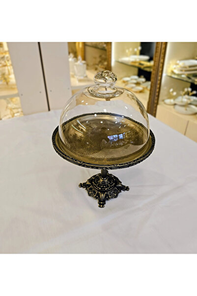 MaviDamla Stainless Steel Glass Vase Presentation Stand with Cast Iron Legs 2...