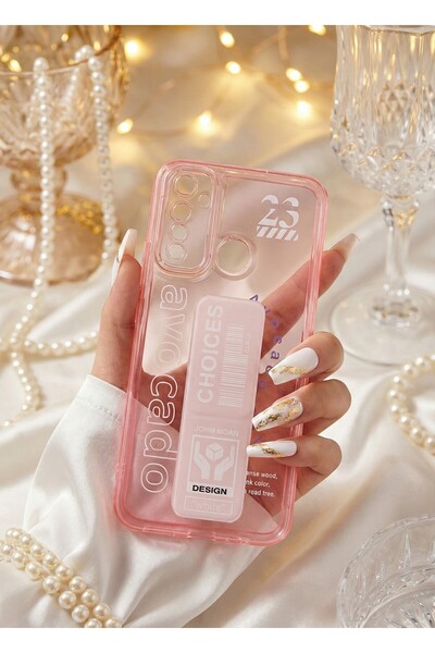 AKSEFİZZ Realme 5I / 6I / C3 Colorful Protected Soft Transparent Case with Stand