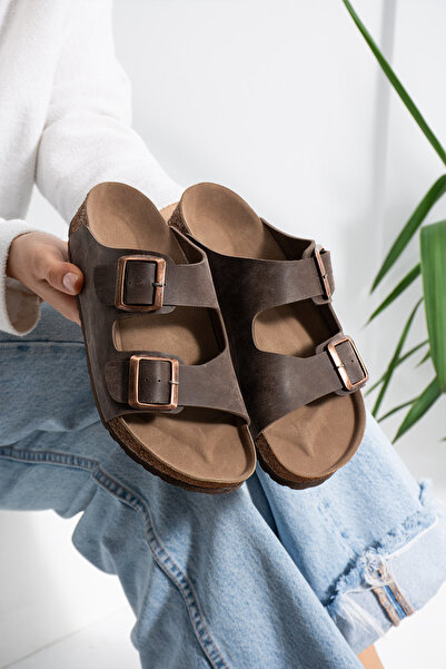 FootFrenzy Milano Unicex Double Tape Buckled Slipper |   Comfortable Sole Cas...