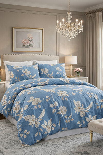 Vintero Home Daily Ranforce Cotton Lu Double Duvet Cover Set - 200X220 cm