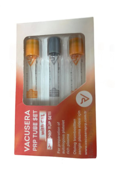 Vacusera PRP Tüp Seti (2 adet 8 ml + 1 adet 5 ml) Kan Alma Tüpü