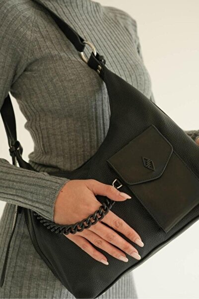 Aron Atelier Marta Black Sa lančanim detaljem Žene Torba za rame