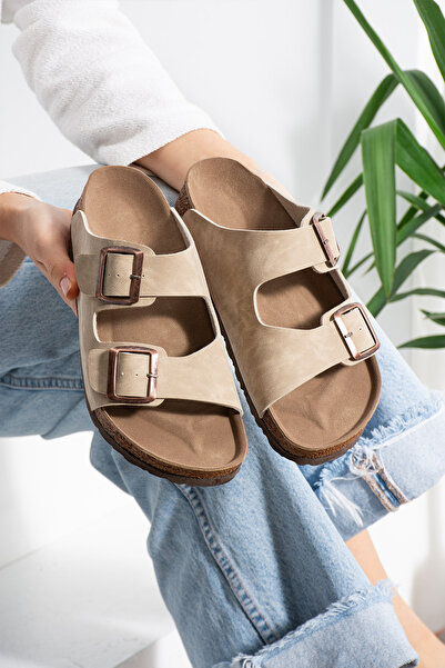 FootFrenzy Milano Unicex Double Tape Buckled Slipper |   Comfortable Sole Cas...