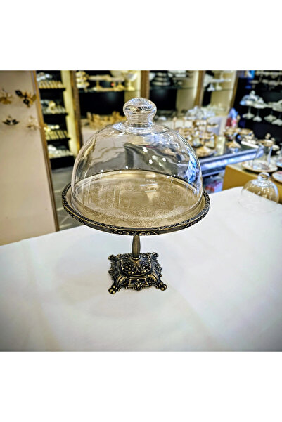 MaviDamla Cast Iron Stand Stainless Steel Glass Vase Presentation Stand 30 cm...