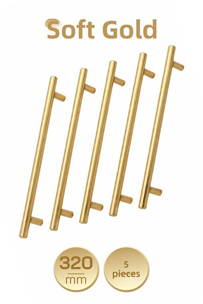 Badem10 (5 τεμάχια) 320 mm Μαλακό χρυσό μεταλλικό έπιπλο Έπιπλο κουζίνας Ντου...