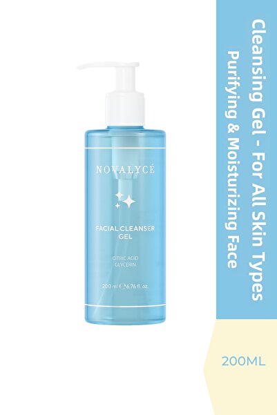 Novalyce جل تنظيف الوجه المرطب ذو الأساس المائي مع صوديوم بي سي إيه وبانثينول...