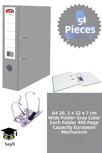 SEYFİKİRTASİYE A4 Office Folder Office Document Organizer Folder Double Metal...