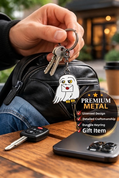 TOYFEST سلسلة مفاتيح معدنية من هاري بوتر هيدويغ، إكسسوار هدية مرخص من المجموع...