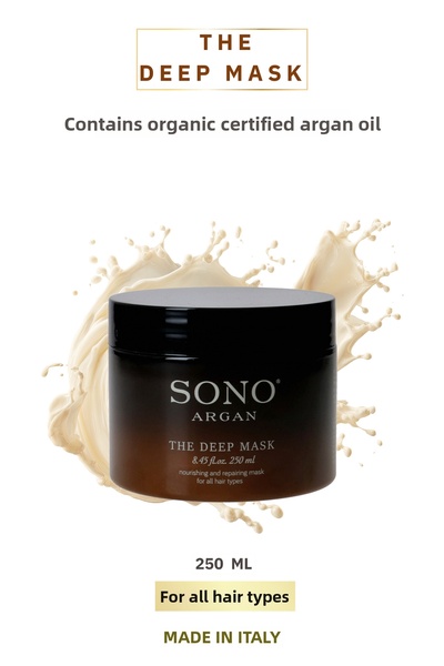 Sono قناع الأرغان العميق لتغذية جميع أنواع الشعر 250 مل