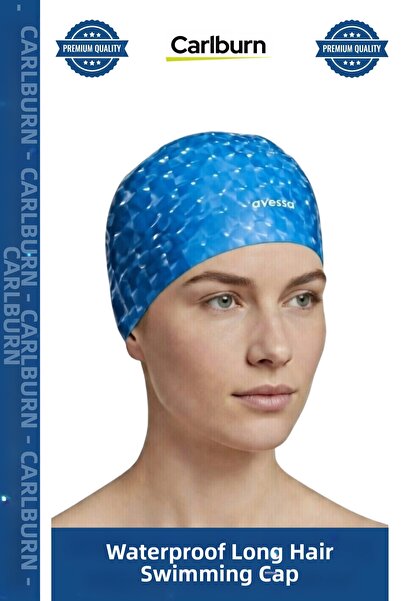 Carlburn # Cască de înot din pânză elastică, cu păr lung, anti-alunecare, imp...
