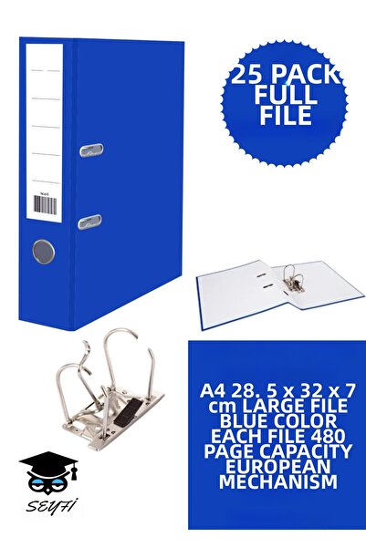 SEYFİKİRTASİYE A4 Office Folder Office Document Organizer Folder Double Metal...