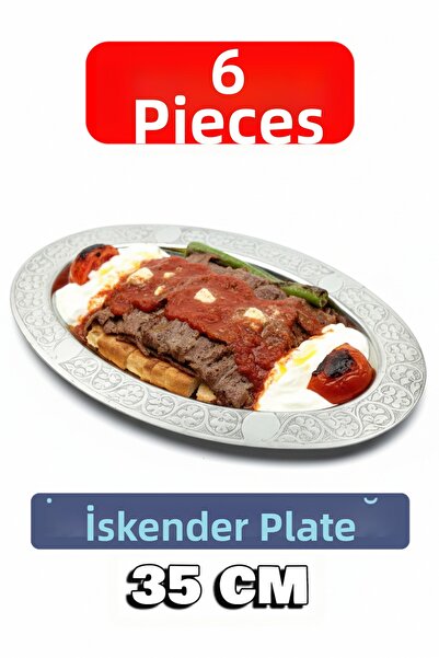 Binbir Trend Oval Chrome Steel Alexander and Serving Plate – Authentic Engrav...