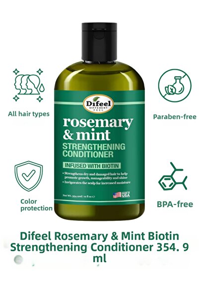 Difeel Rosemary & Mint Strengthening Conditioner with Biotin 354.9 ml