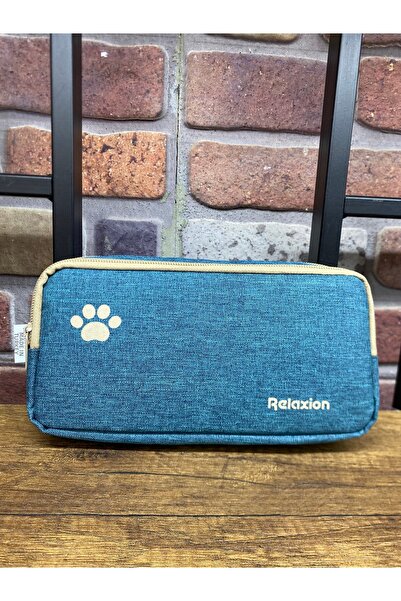 Relaxion Two-Compartment Pencil Holder with Wide Cat Paw Detail Inside