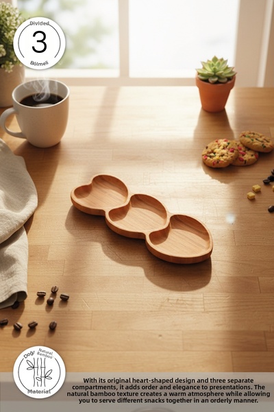 Bambum وعاء الوجبات الخفيفة المكون من 3 قطع من Amor