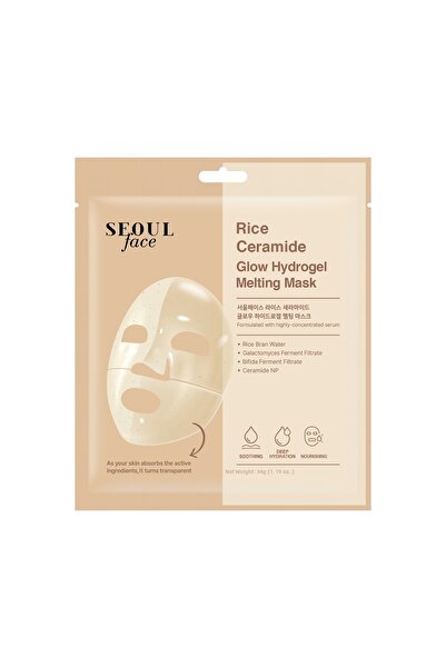 Dermal Seoul Face Rice Ceramide Hydrogel Moisturizing Melting Korean Mask 34 Gr