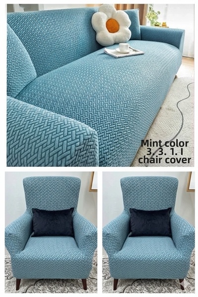 KARAHANLI Brick Pattern 3 3 1 1 Sofa Cover, Elastic, Non-Slip, Sofa Bed, Sofa...