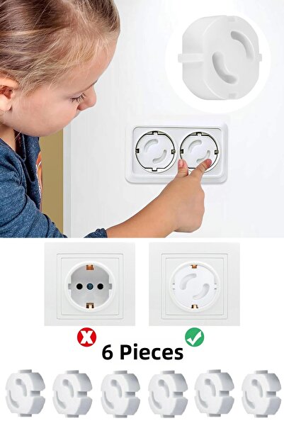 Privo 6 قطع من أغطية حماية مقابس كهربائية للأطفال، غطاء حماية لمقابس الكهرباء...