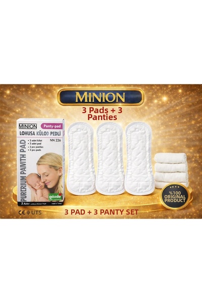 Minion Maternity Panties with Pads Economic Package Large