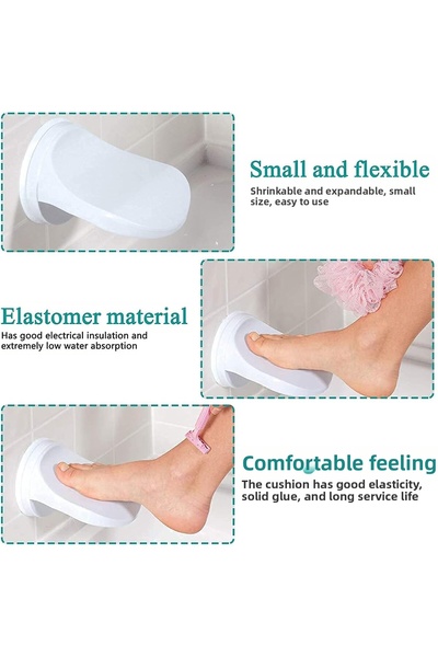 bahe home Wall-Mounted Footrest with Suction Cup Non-Slip Foot Shaving Stand ...