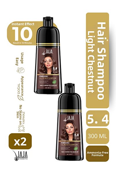 Jaja Light Chestnut Hair Pigment Shampoo 5.4 |   300 ml X 2 Pieces & Contains...