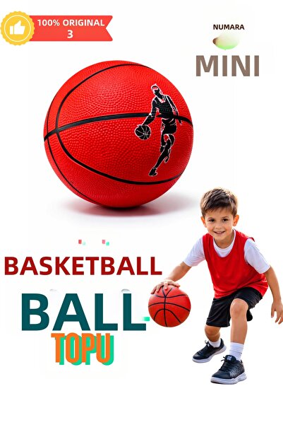 İMVULA Мини баскетболна топка размер 3 Цветна баскетболна топка за деца за иг...