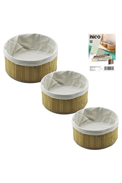 Greathings IBICO İ12-069 (3 DIMENSIUNI) (ROTUND) (BAM bambus NAR) COȘ ORGANIZ...