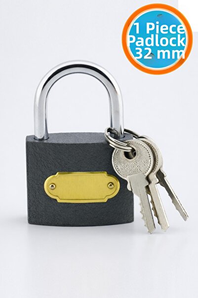 NZB قفل رمادي اللون 32 مم مع 3 مفاتيح، قفل صندوق باب مكان العمل، قفل توسبا با...