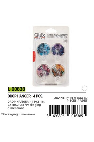 Greathings QLUX L-00638 4 БРОЯ МАЛКИ КАПКА ЛЕПИЛНИ ЗАКАЧАКИ*80