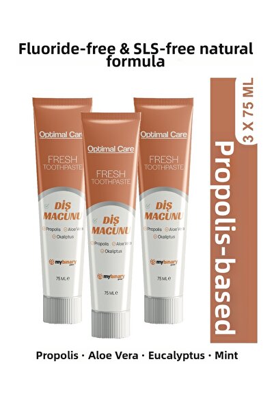 zinderm معجون أسنان عشبي طبيعي خالٍ من الفلورايد مع الألوفيرا والبروبوليس، خا...