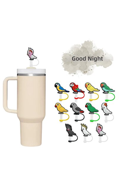 GECEDENİZ Thermos Compatible Straw Stopper Bird No11