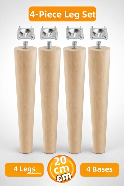 Badem10 20 см широка дървена цветна конзола за телевизор - комплект от 4 броя...