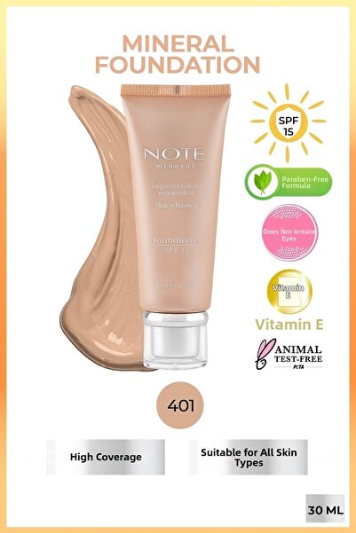 NOTE Mineral Foundation Spf 15 - Intensive Coverage, Satin Finished Foundatio...