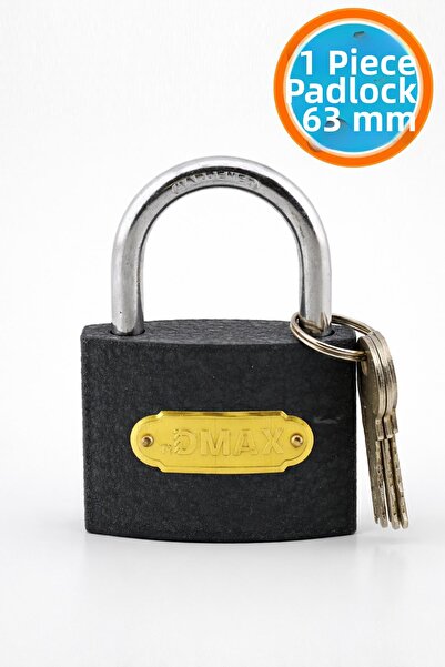 NZB Gray Color Padlock Gray 63 mm 3 Keyed Ring Workplace Shutter Door Chest L...