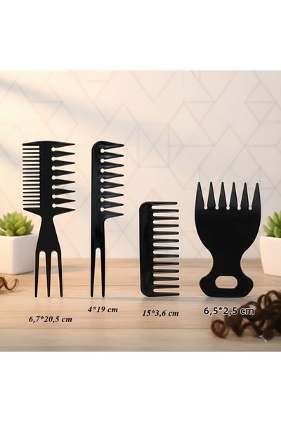 gaman Подходящ за мъже и жени 4-компонентен комплект гребени за разплитане и ...